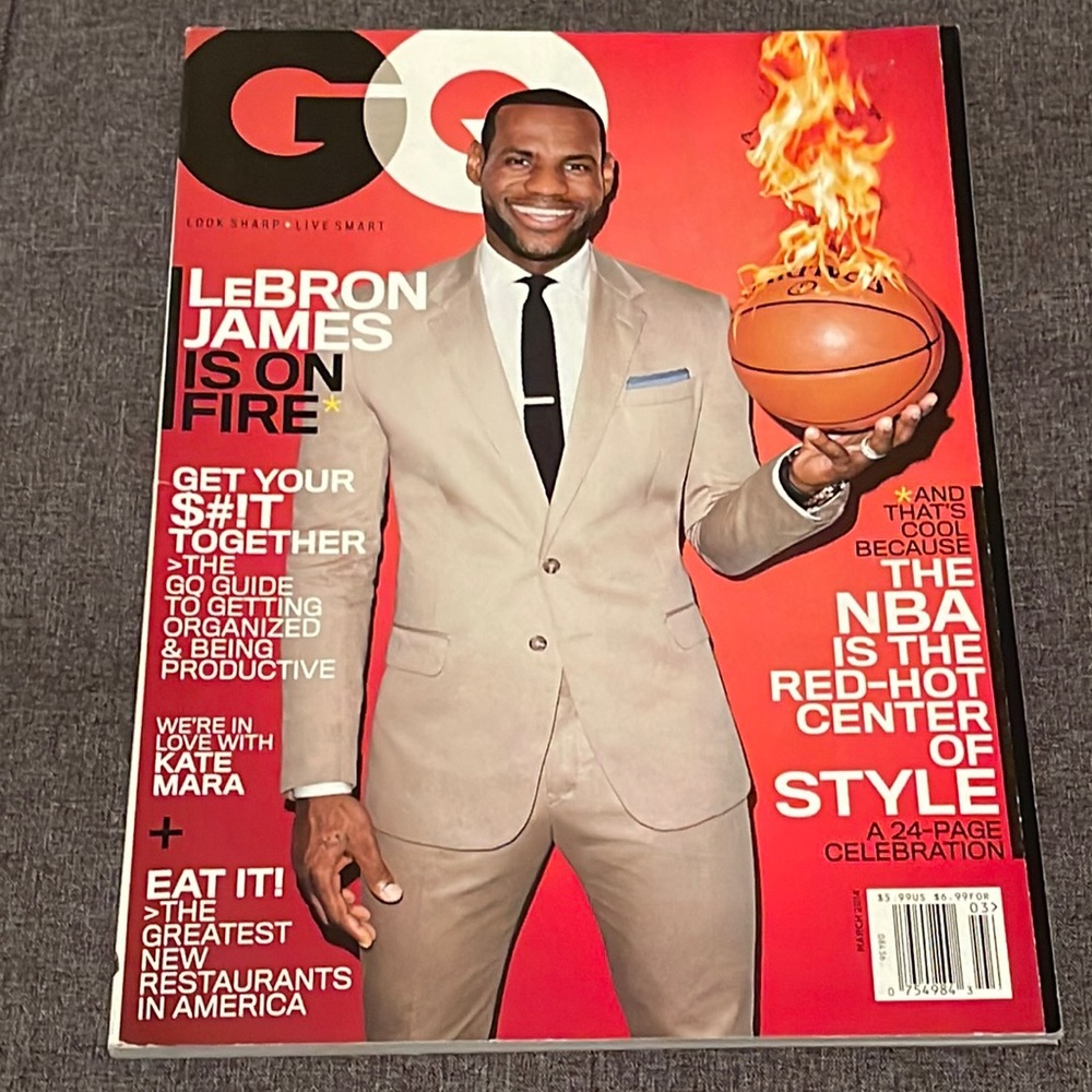 GQ Magazine Lebron James is on Fire March 2014